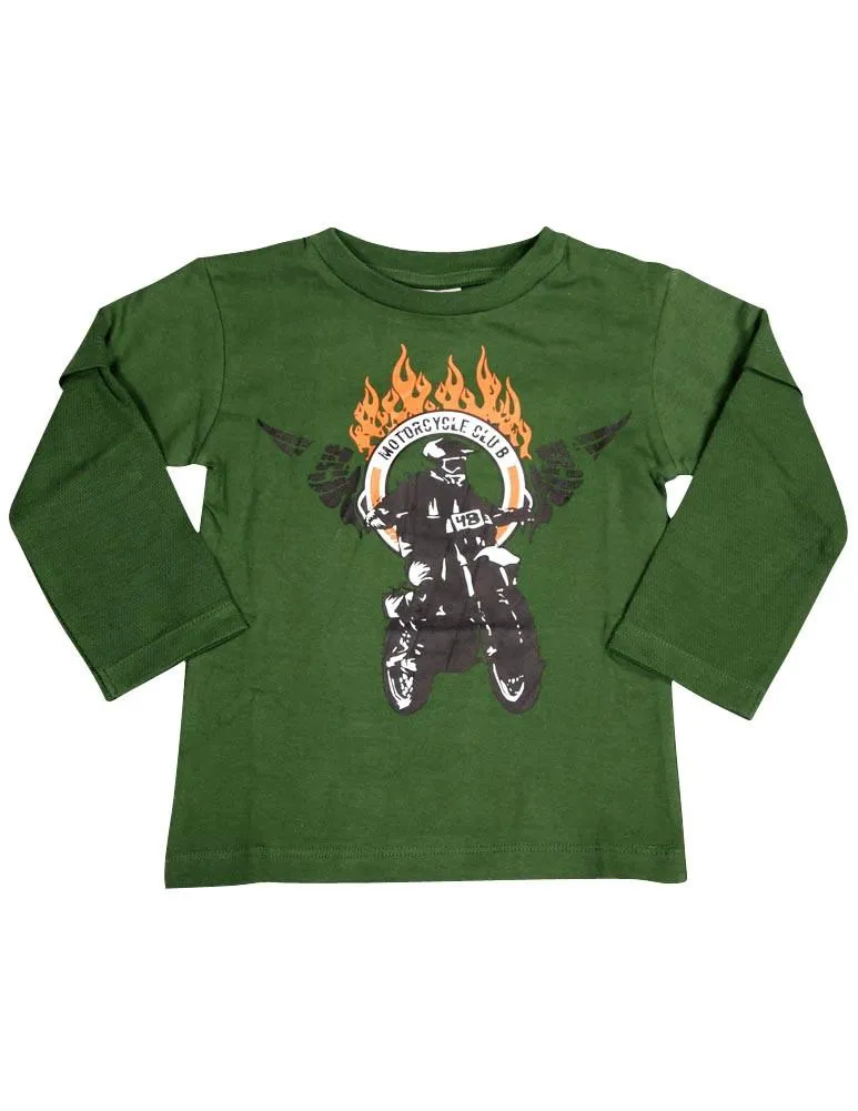 Mish Mish Baby Infant Boys Long Sleeve Graphic Tee Shirt Top Many Colors