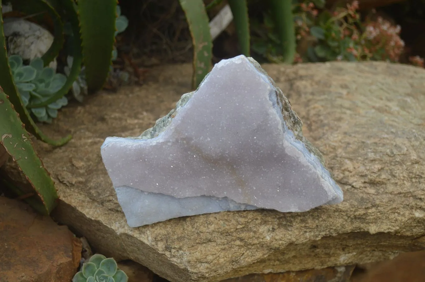 Natural Crystalline Blue Lace Agate Specimen x 1 From Namibia