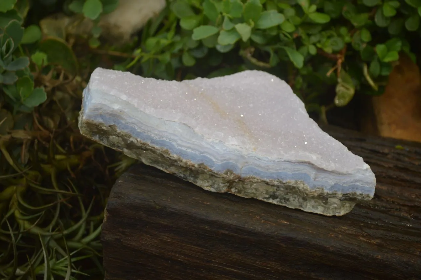 Natural Crystalline Blue Lace Agate Specimen x 1 From Namibia