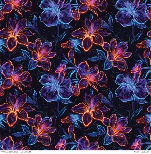 Neon Flowers 1 Pattern Vinyl Sheet/Wrap