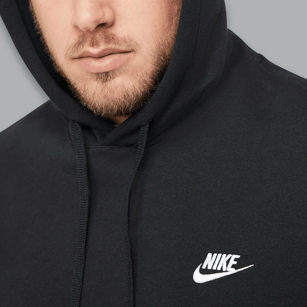 Nike Fleece Club Hoodie Black/White