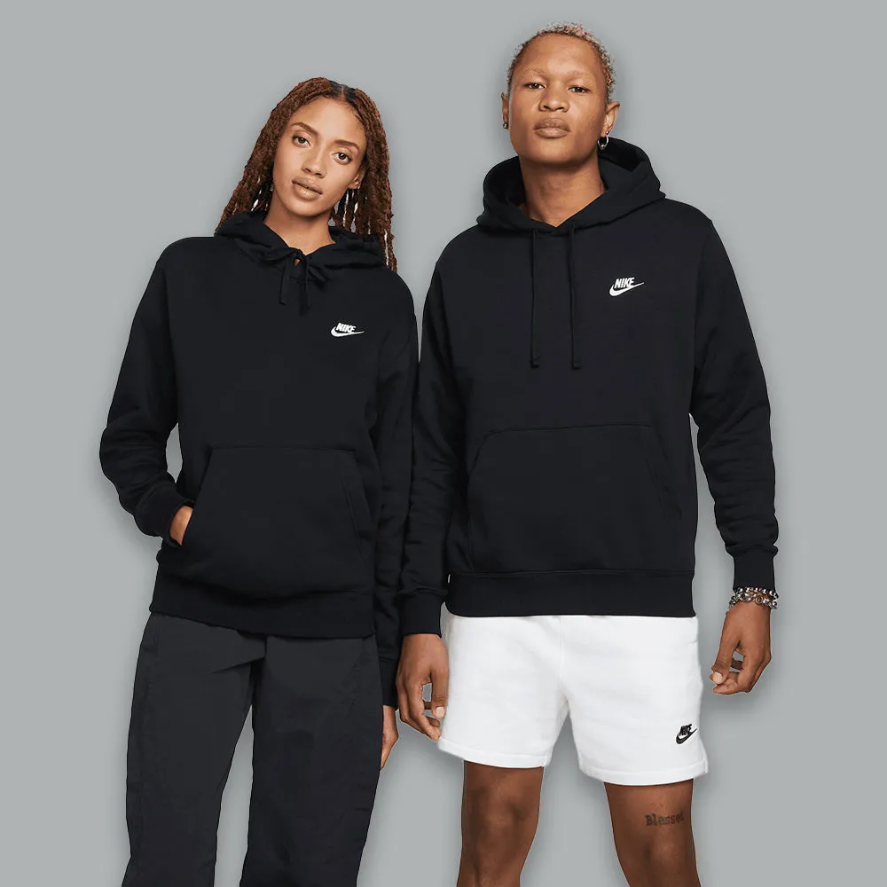 Nike Fleece Club Hoodie Black/White