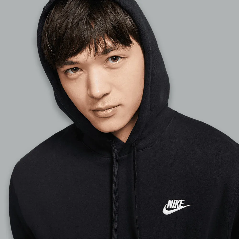 Nike Fleece Club Hoodie Black/White