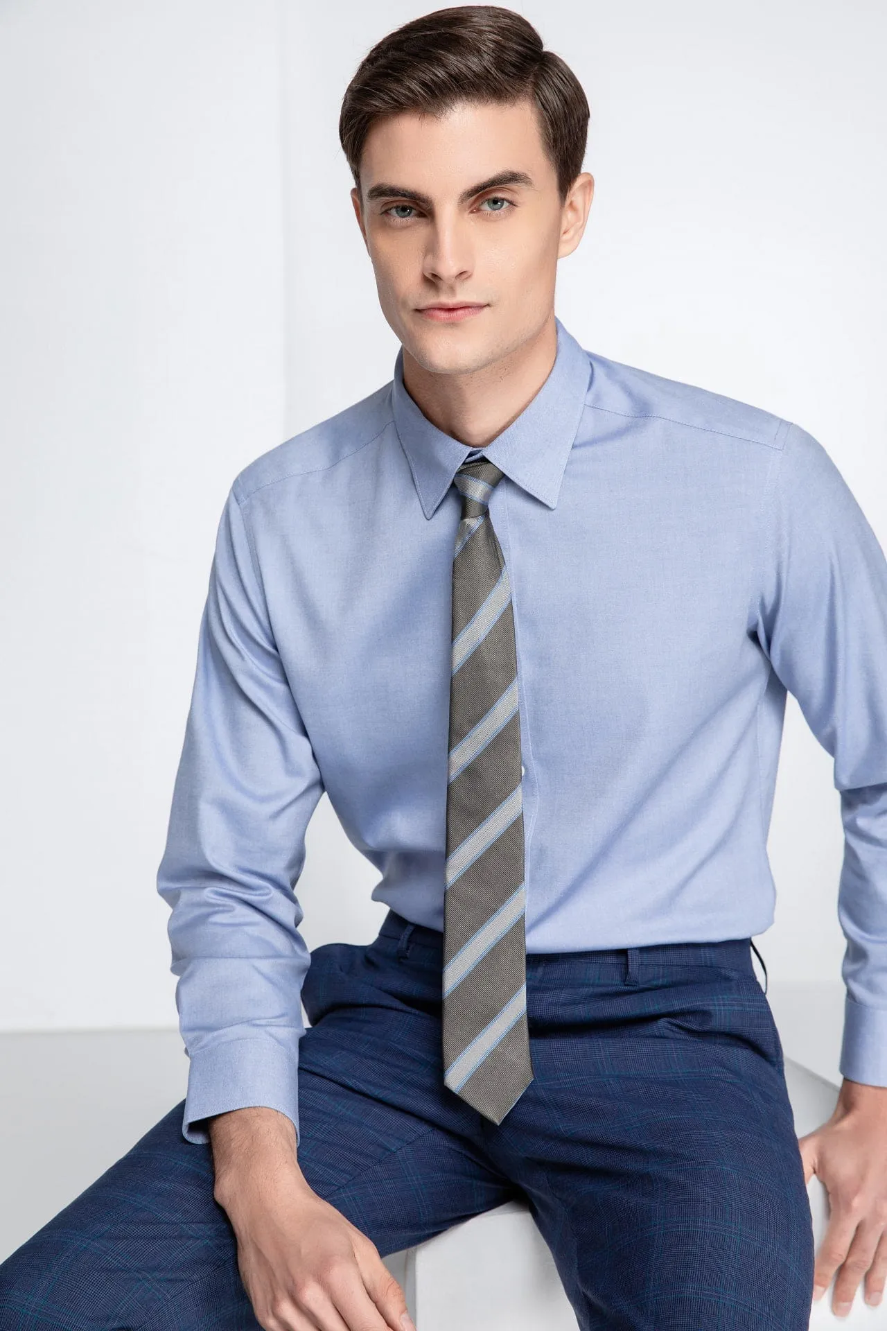 Non-Iron Cotton Stretch Smart Fit Oxford Shirt