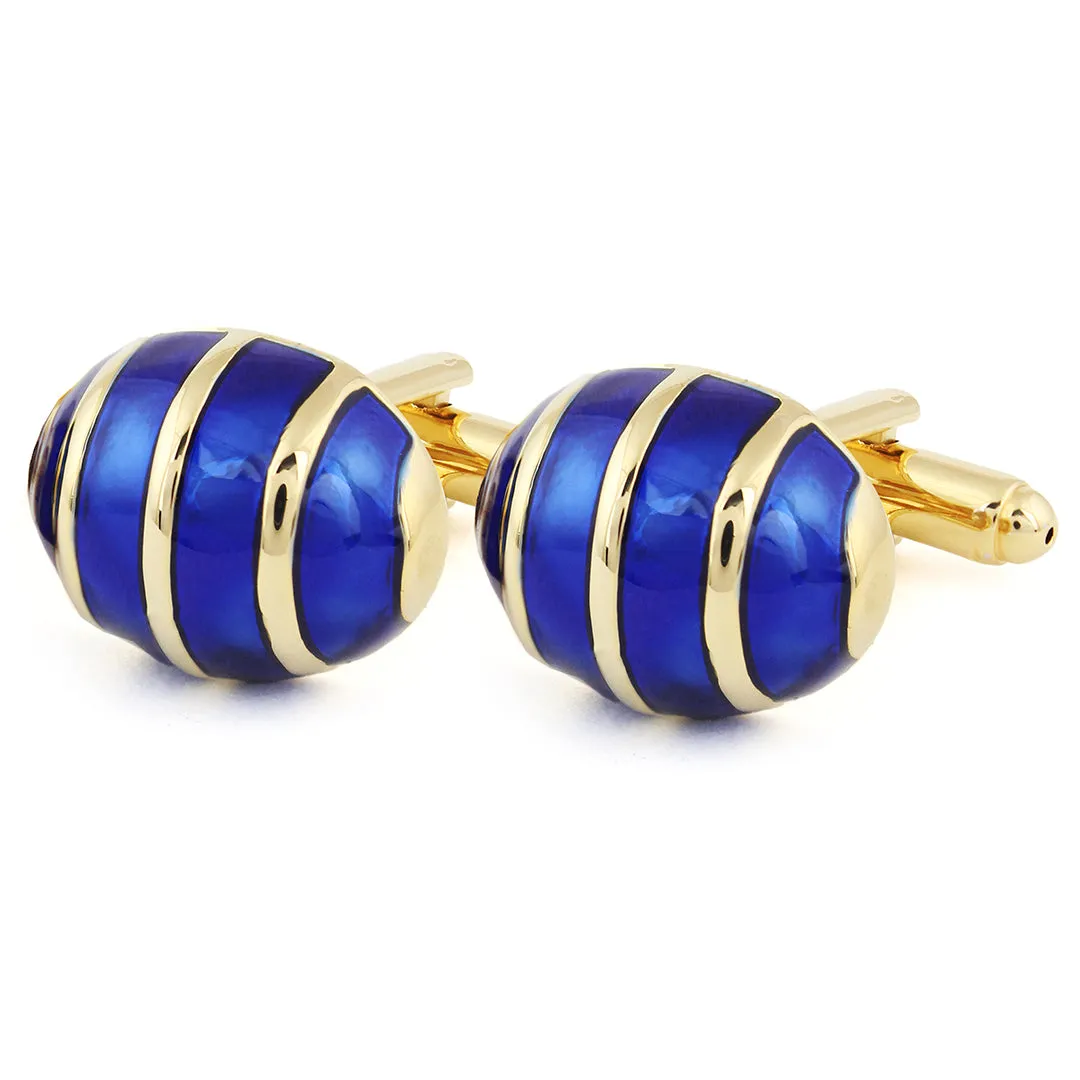 Peluche Blue Bling Cufflinks for Men