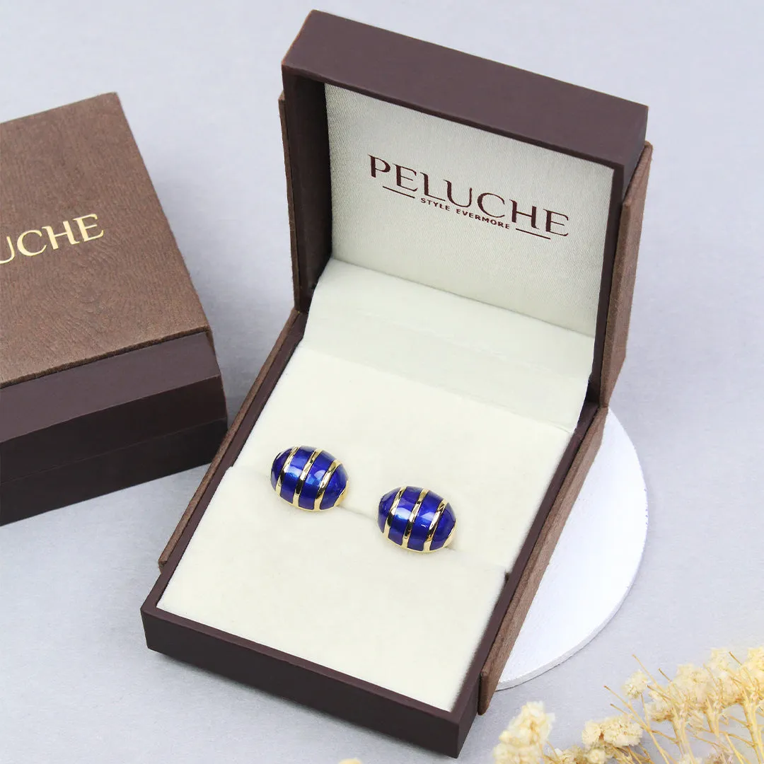 Peluche Blue Bling Cufflinks for Men