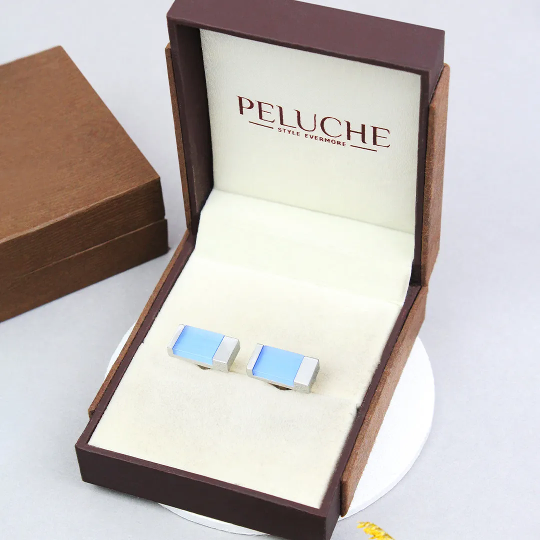 Peluche Eleganza Blue Cufflinks