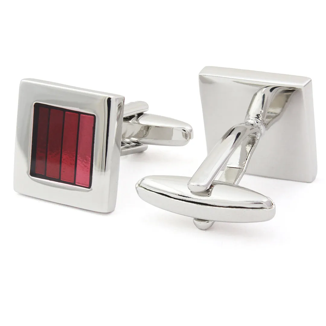 Peluche Metal Play Resin Art Cufflinks for Men