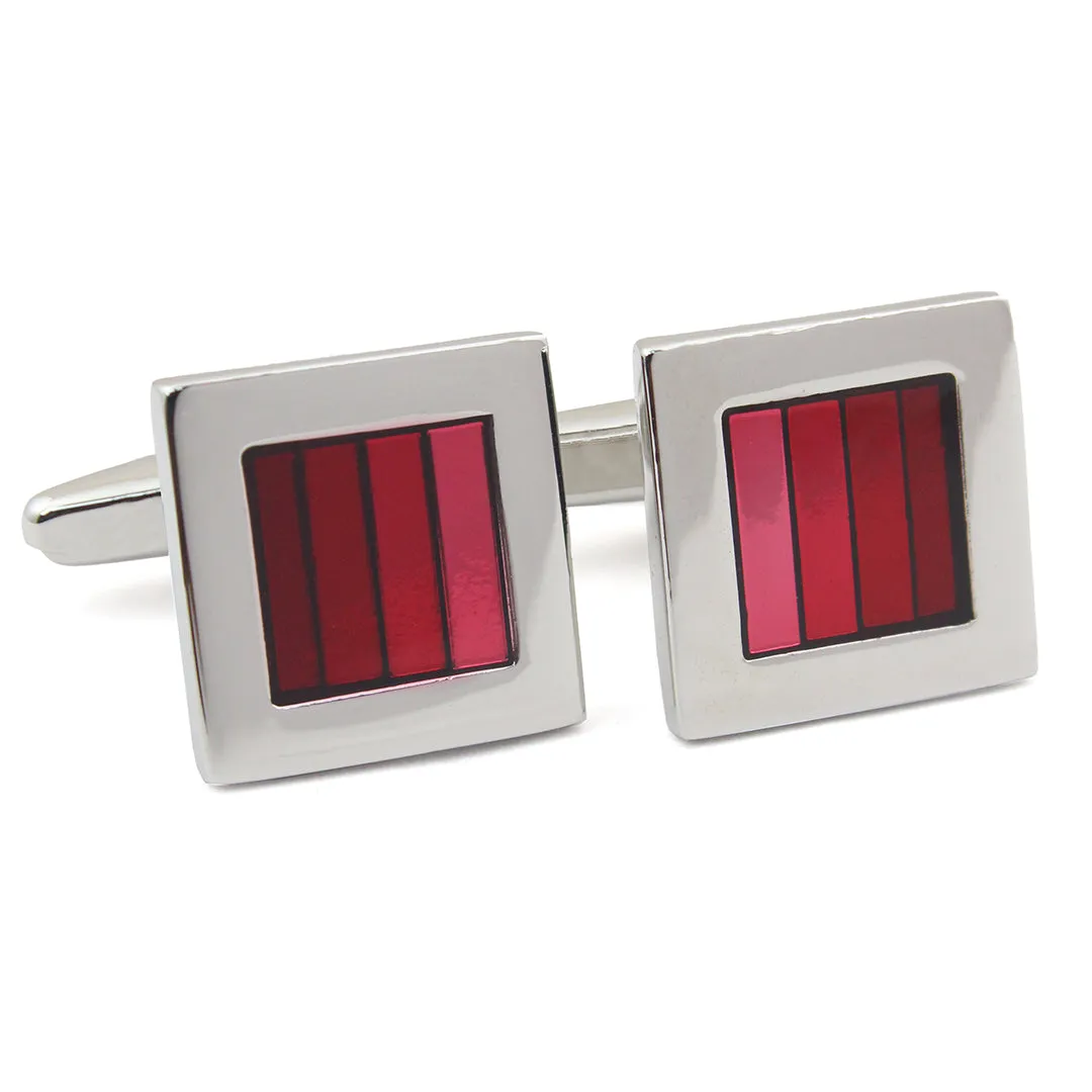 Peluche Metal Play Resin Art Cufflinks for Men