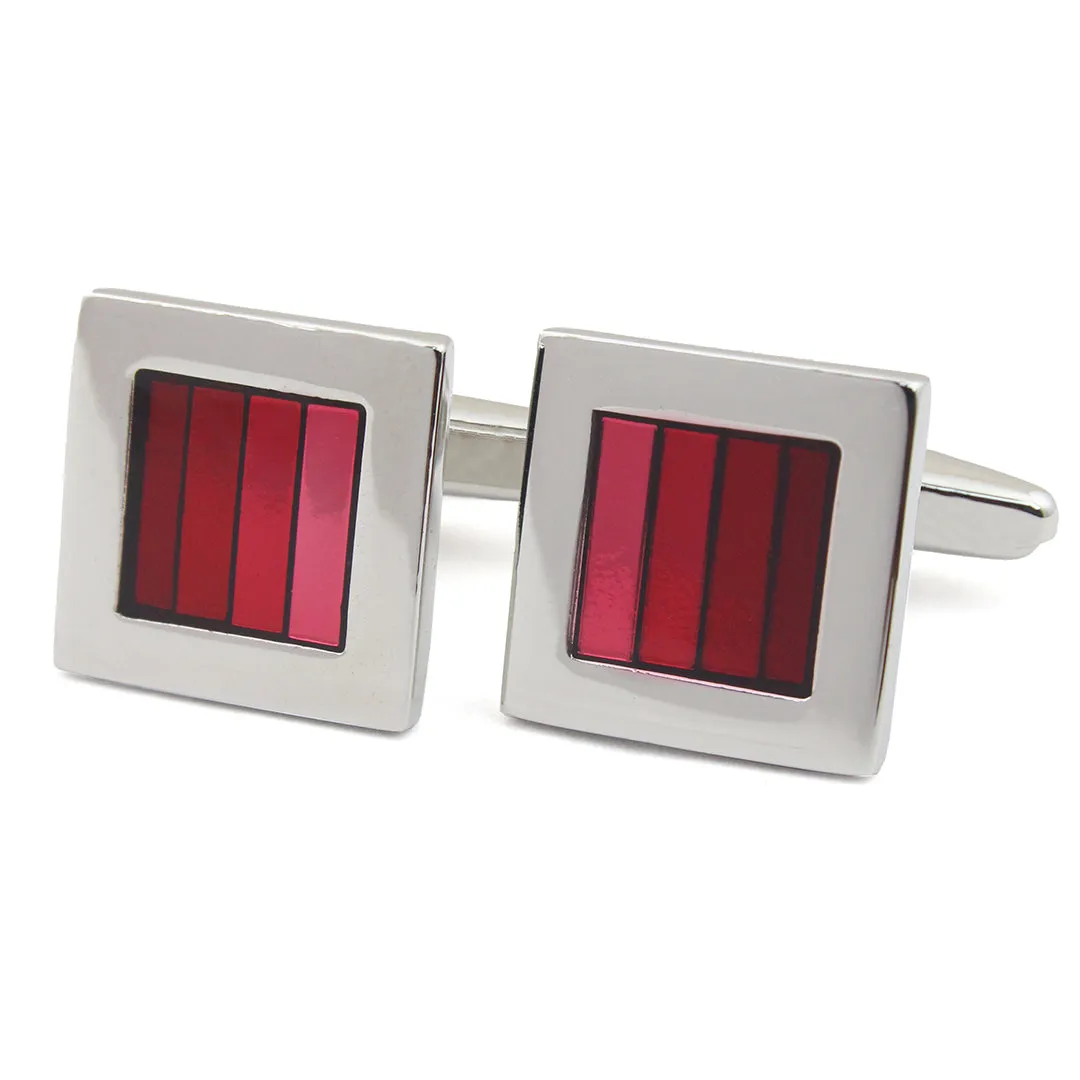 Peluche Metal Play Resin Art Cufflinks for Men