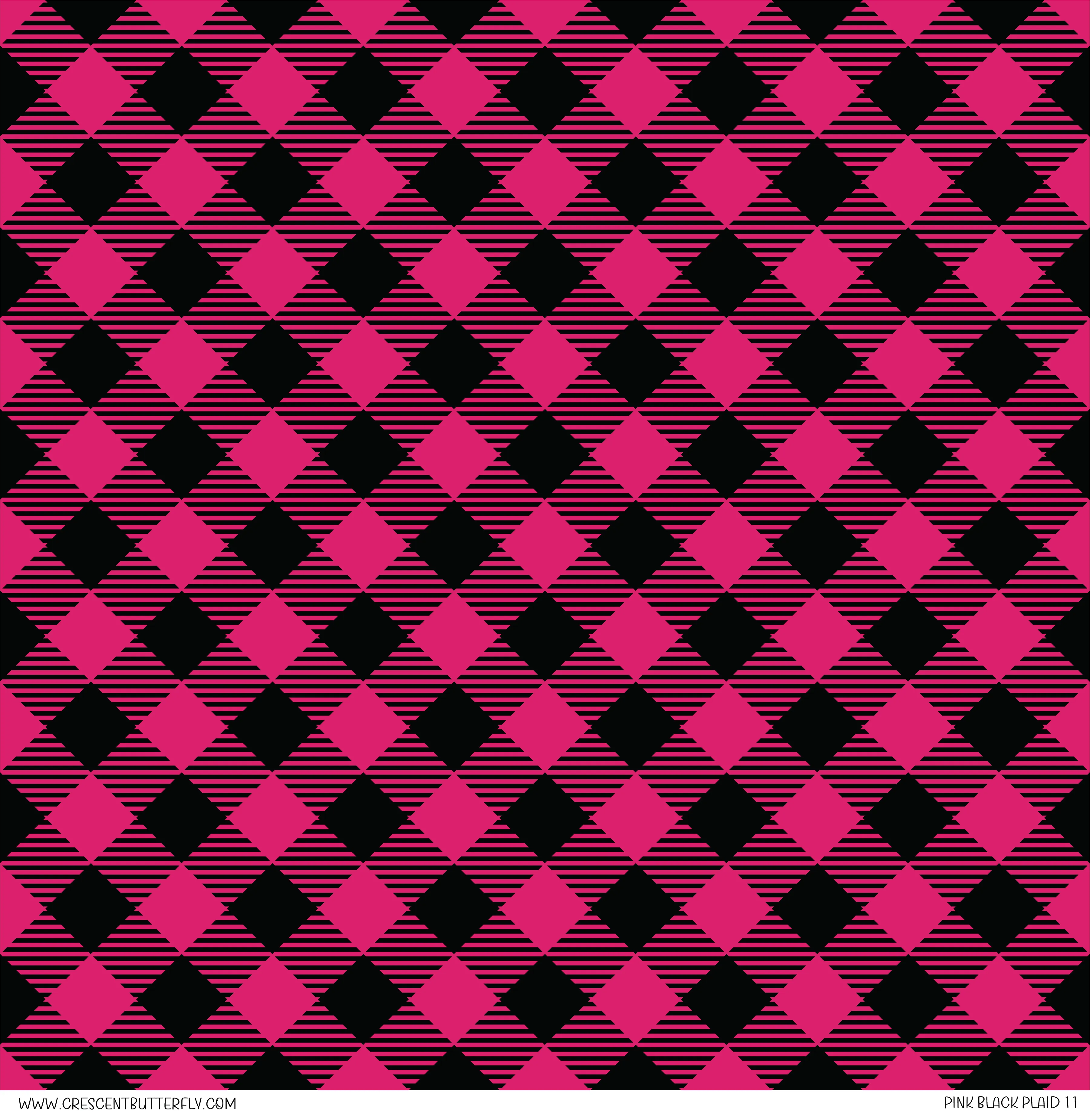 Pink Black Plaid 11 Vinyl Sheet/Wrap