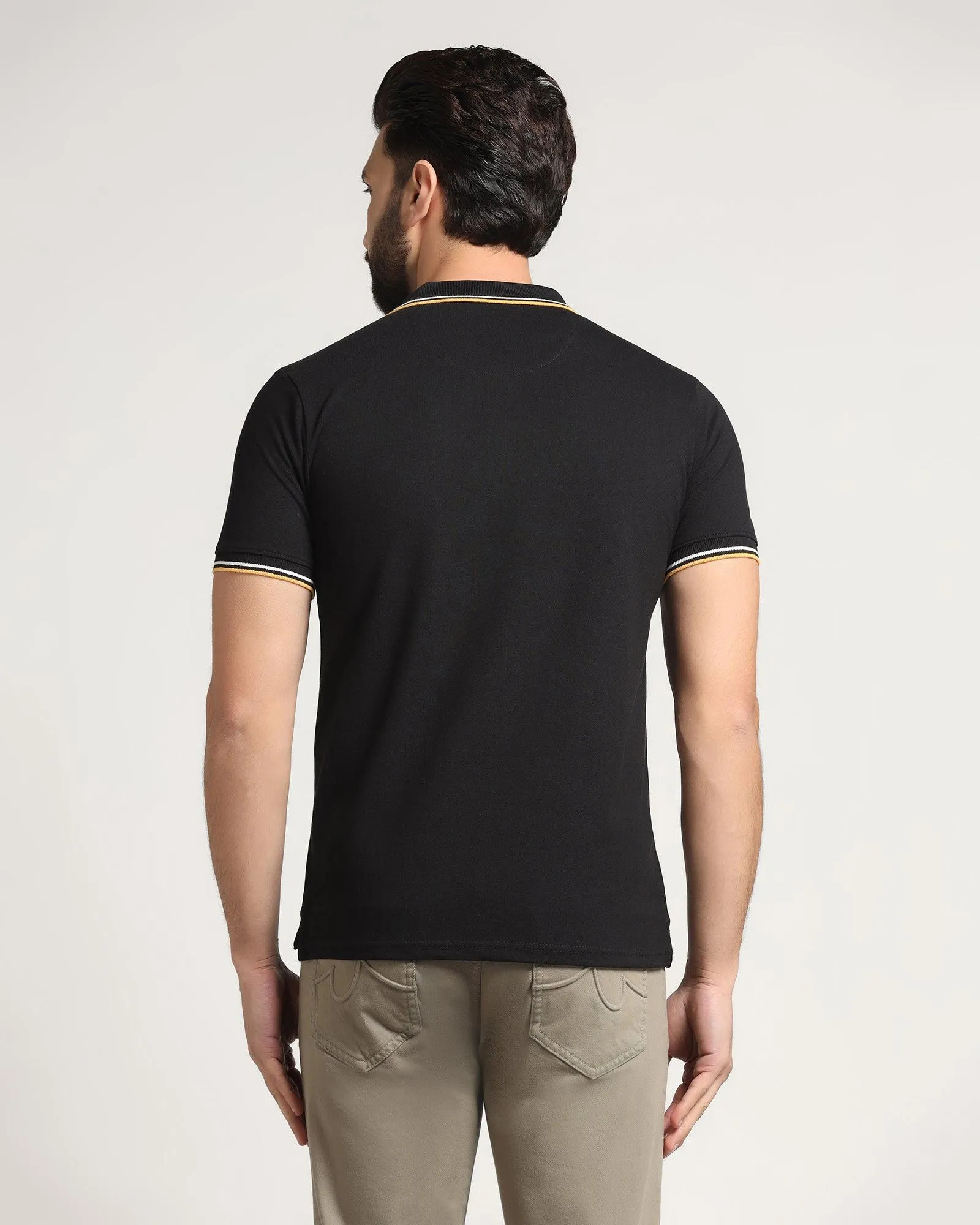 Polo Black Solid T-Shirt - Ollie