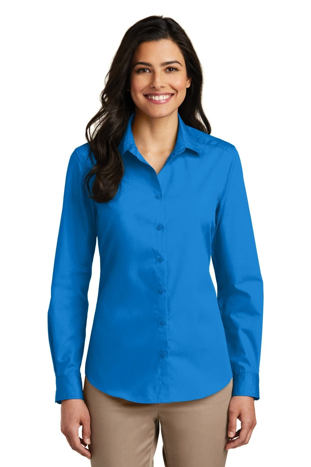 Port Authority ®  Ladies Long Sleeve Carefree Poplin Shirt. LW100