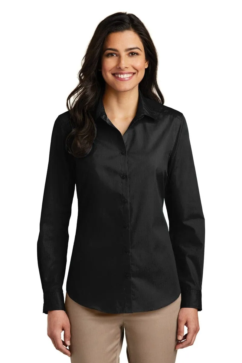 Port Authority ®  Ladies Long Sleeve Carefree Poplin Shirt. LW100