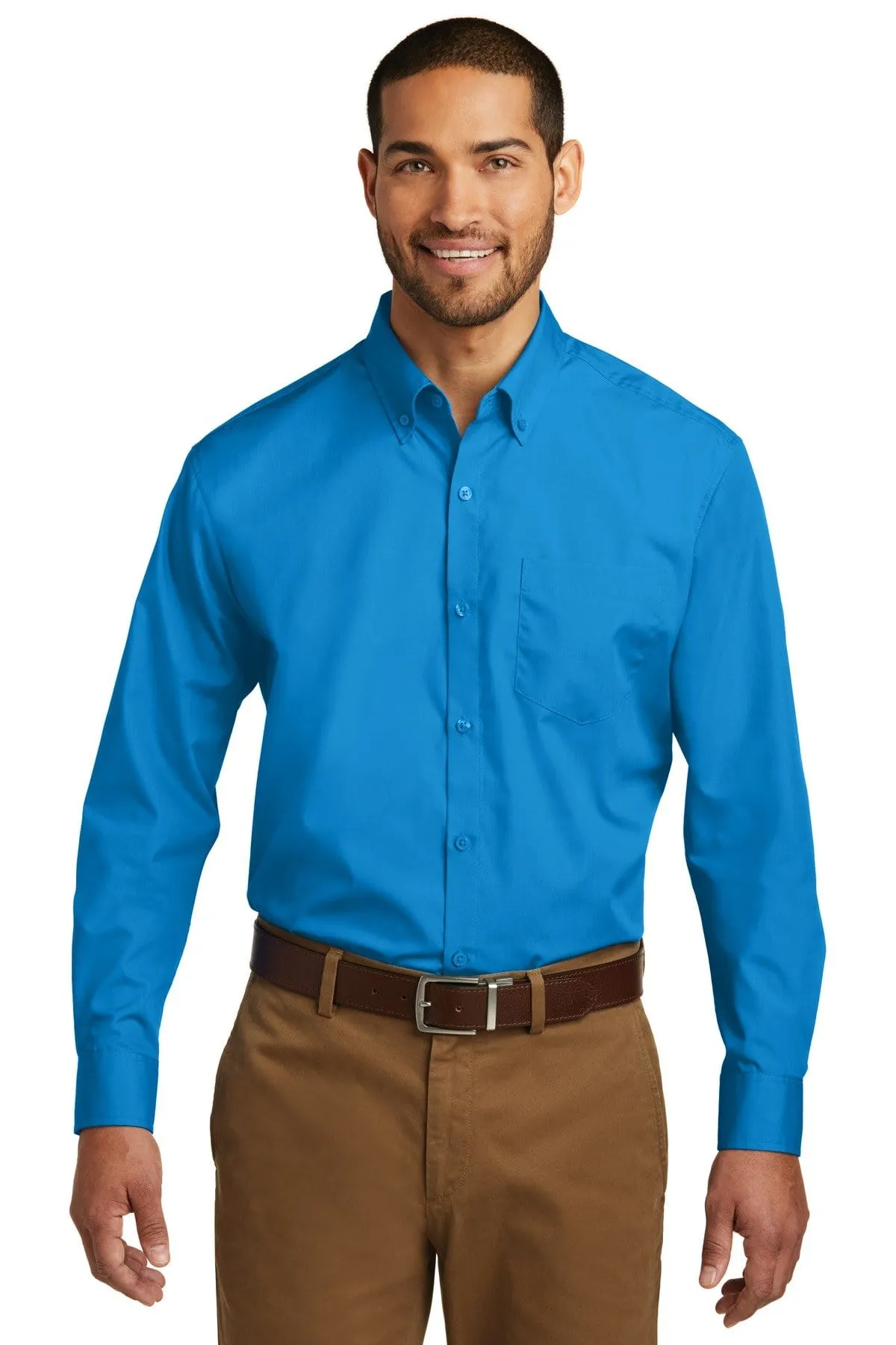 Port Authority ®  Long Sleeve Carefree Poplin Shirt. W100