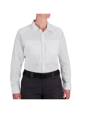 Propper Women's Long Sleeve RevTAc Shirt - Poplin White