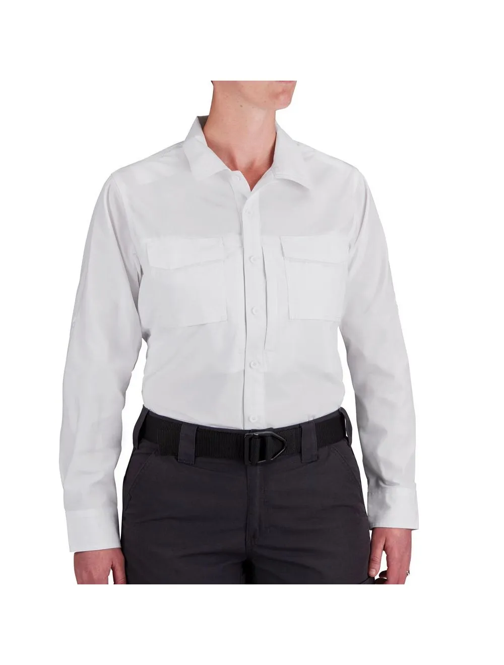 Propper Women's Long Sleeve RevTAc Shirt - Poplin White