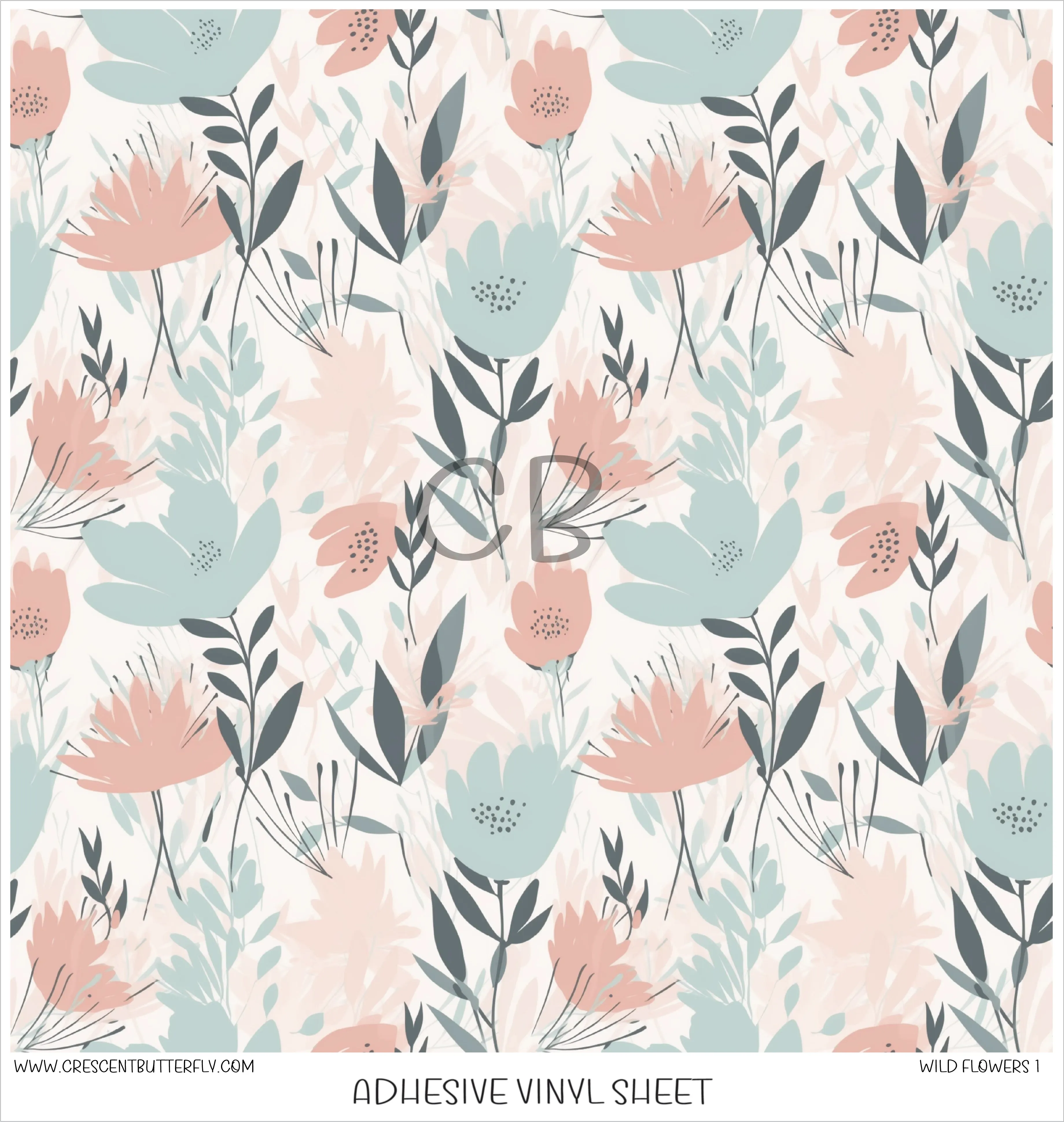 Wild Flowers 1 Printed Vinyl Sheet/Wrap