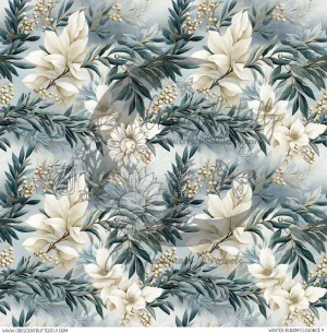 Winter Bloom Elegance 9 Printed Vinyl Sheet/Wrap